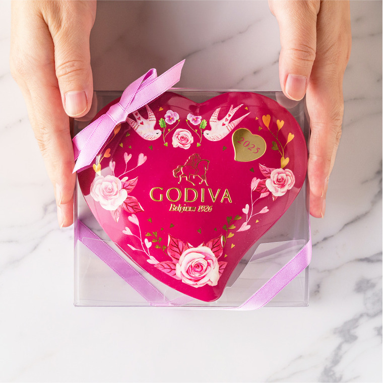 ゴディバ GODIVA ブーケ ド ゴディバ Gキューブ アソートメント ハート缶 10粒入 （208409） のし包装メッセージカード不可 C-25 YP