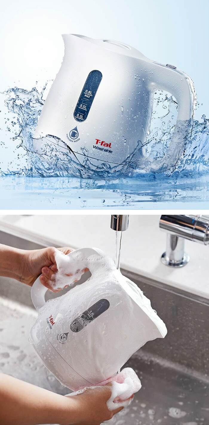 ティファール T-fal 電気ケトル kettle ウォッシャブル 0.8L KO8001JP