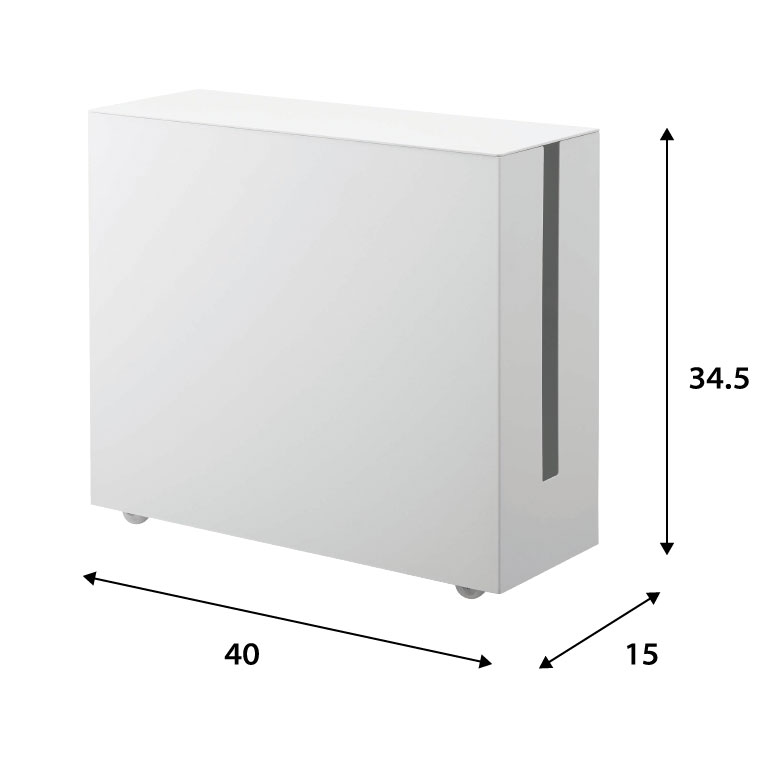 キャスター付きケーブル収納ラック タワー 山崎実業 tower ホワイト