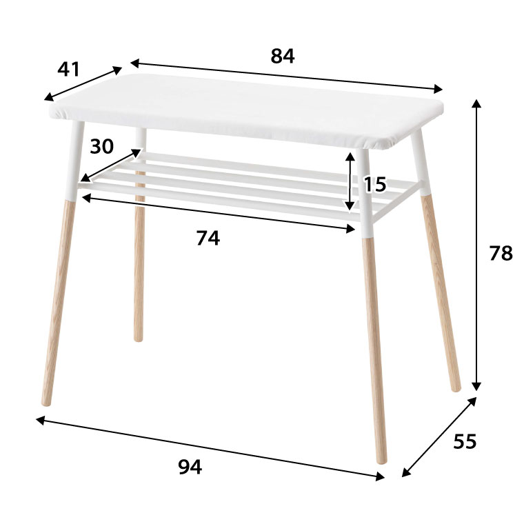 出しておける スタンド式 棚付アイロン台 トスカ ] 山崎実業 tosca